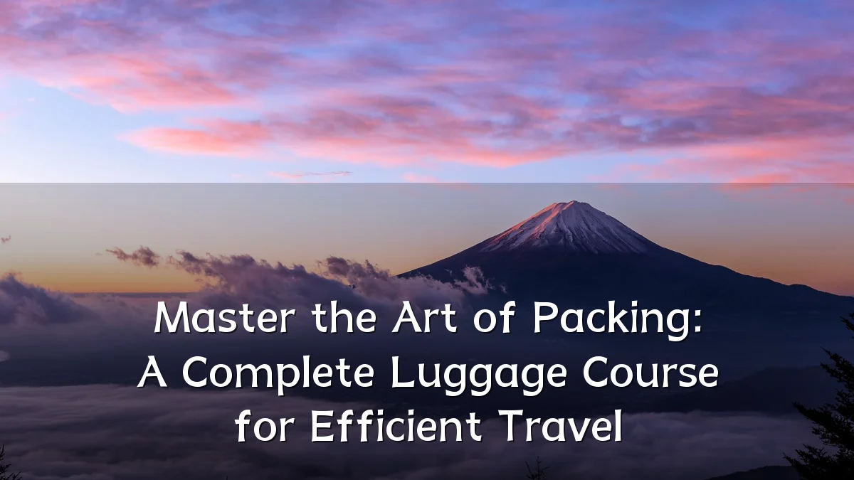 Master the Art of Packing: A Complete Luggage Course for Efficient Travel
