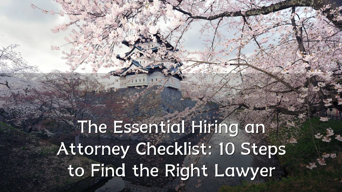 The Essential Hiring an Attorney Checklist: 10 Steps to Find the Right Lawyer