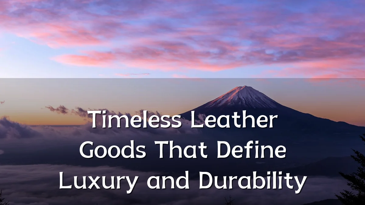 Timeless Leather Goods That Define Luxury and Durability